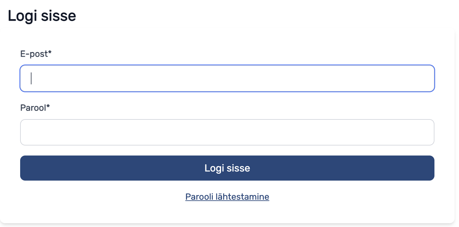 Sisselogimise vorm